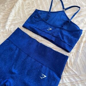 Gymshark Blue Seamless Shorts Set